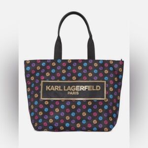 KARL LAGERFELD Amour Large Tote -Black/Multi NWOT